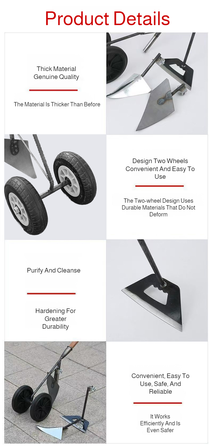 Household Hand-Pushed Hoe, Hoe, Hoe, Wheeled Hoe, Weeder, Garden Hoe, Micro Tillage Machine, Turning Soil, Trenching Plow, Push