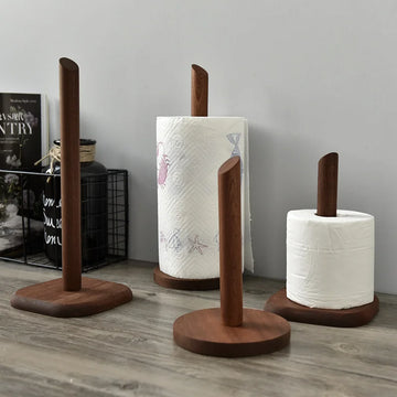 Simple Creative Solid Wood Storage Rack Vertical Household Kitchen Tissue Rack Cling Film Racks Household Storage Products
