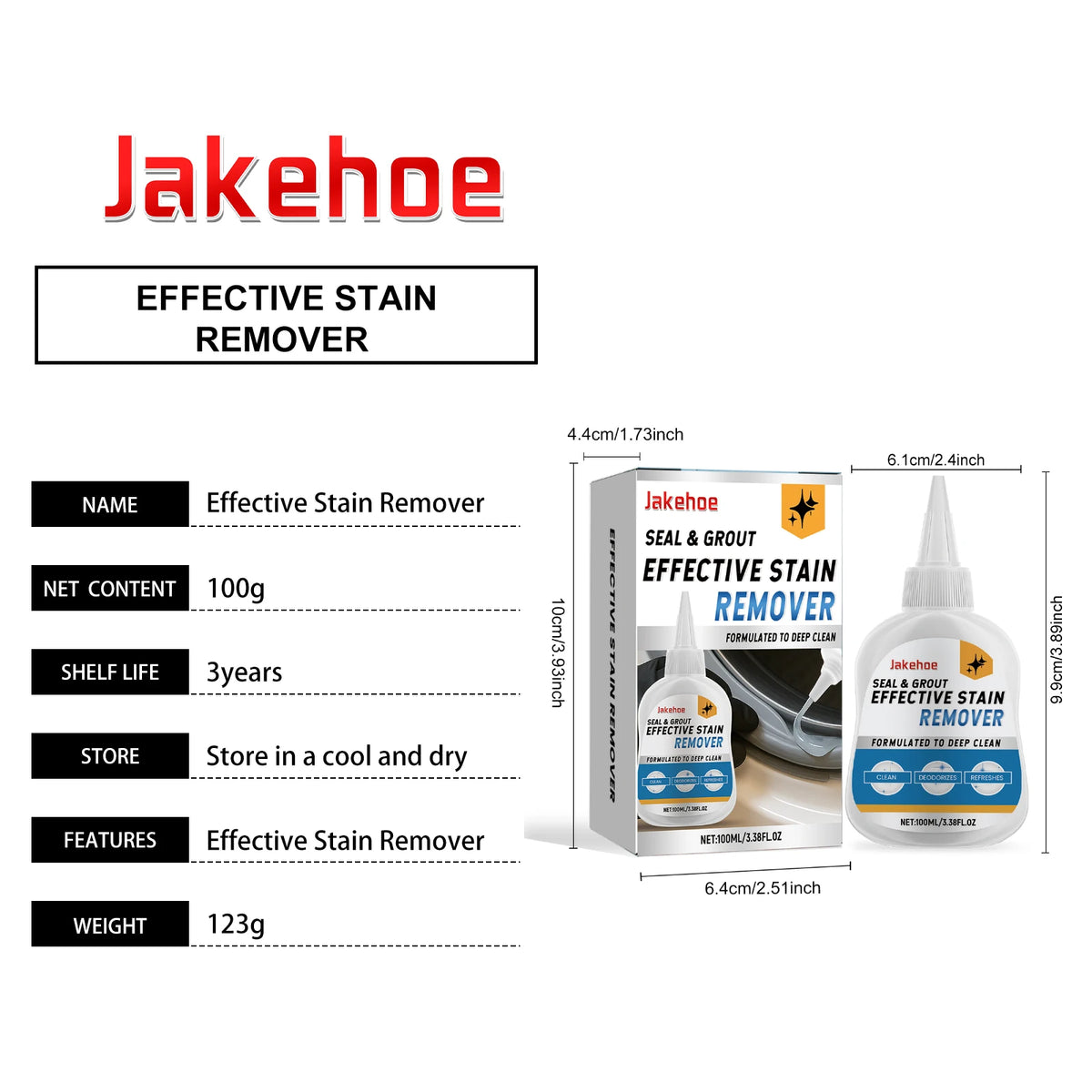 Jakehoe Stain Removal Gel Multipurpose Household Decontamination Cleaning Gel Household Sealing Ring Gap Decontamination Agent