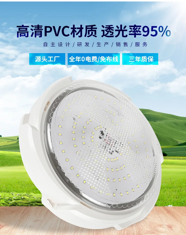 Outdoor Waterproof Household Lighting Solar Garden Light LED High Power Bright Household Indoor Ceiling Lights Balcony Bedroom