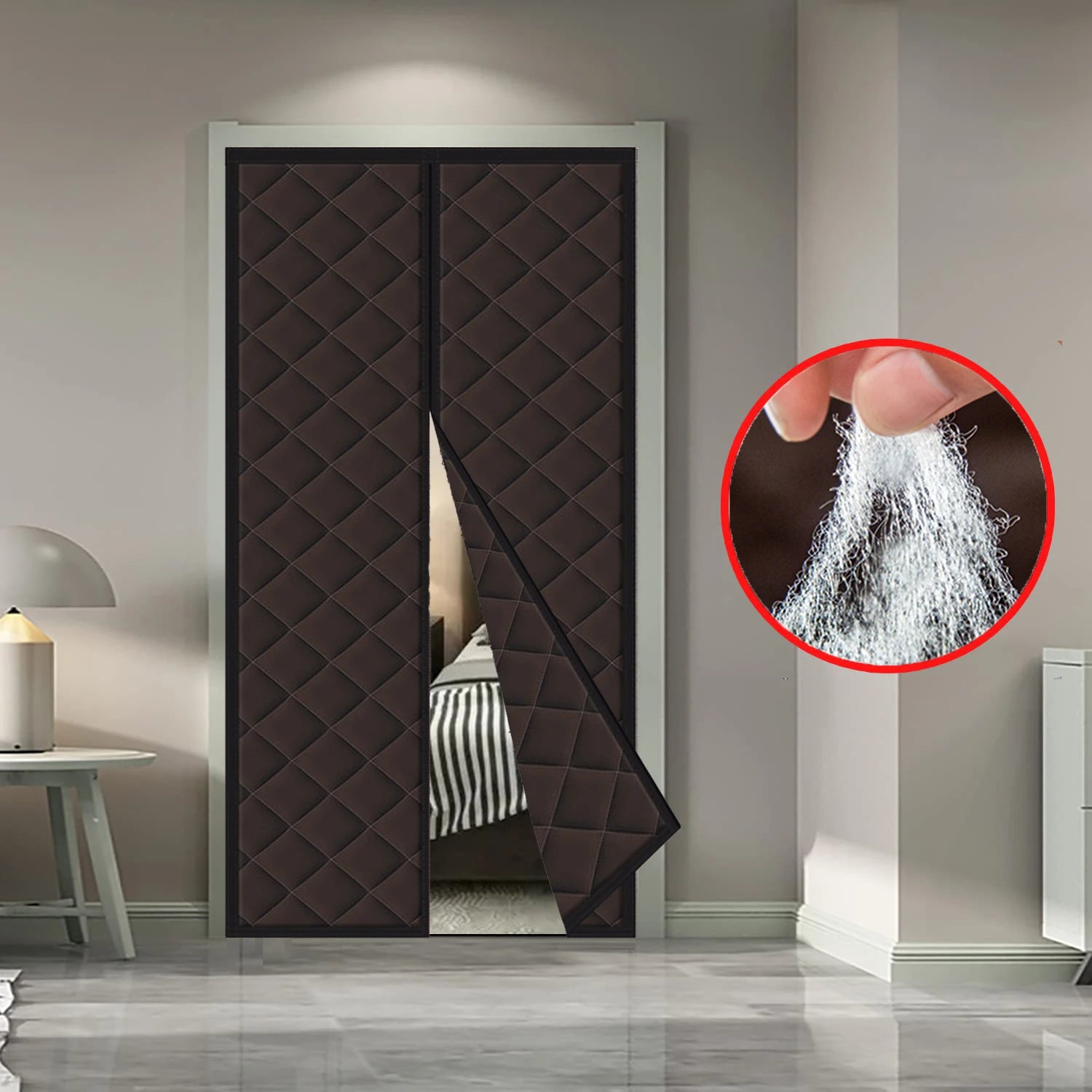 Thickened Household Winter Door Curtain,cold Proof Warm Cotton,magnetic Insulation and Insulation,household Windproof Curtain