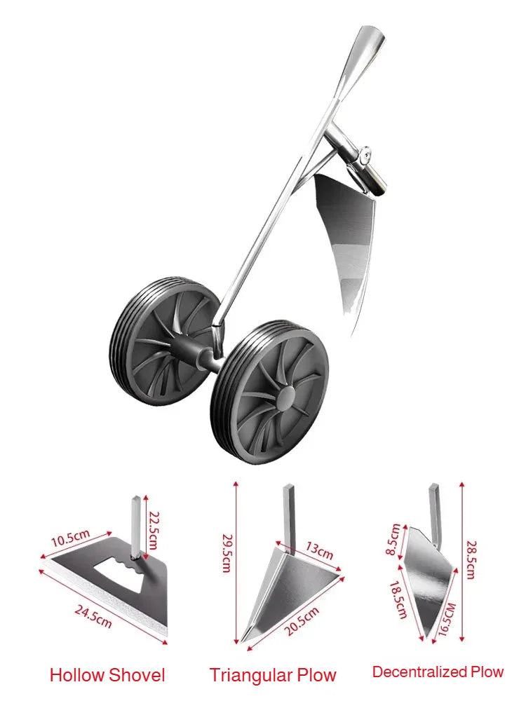 Household Hand-Pushed Hoe, Hoe, Hoe, Wheeled Hoe, Weeder, Garden Hoe, Micro Tillage Machine, Turning Soil, Trenching Plow, Push