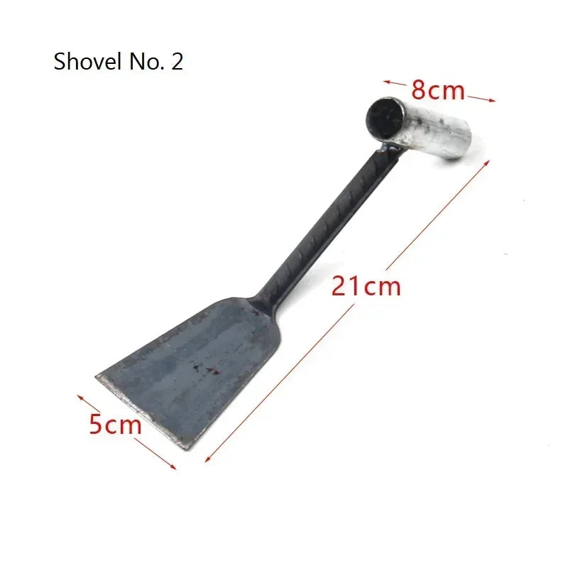 Old-Fashioned Forging and Planting Tools Digging Soil Weeding Shovel Household Loosening Shovel Garden Tools