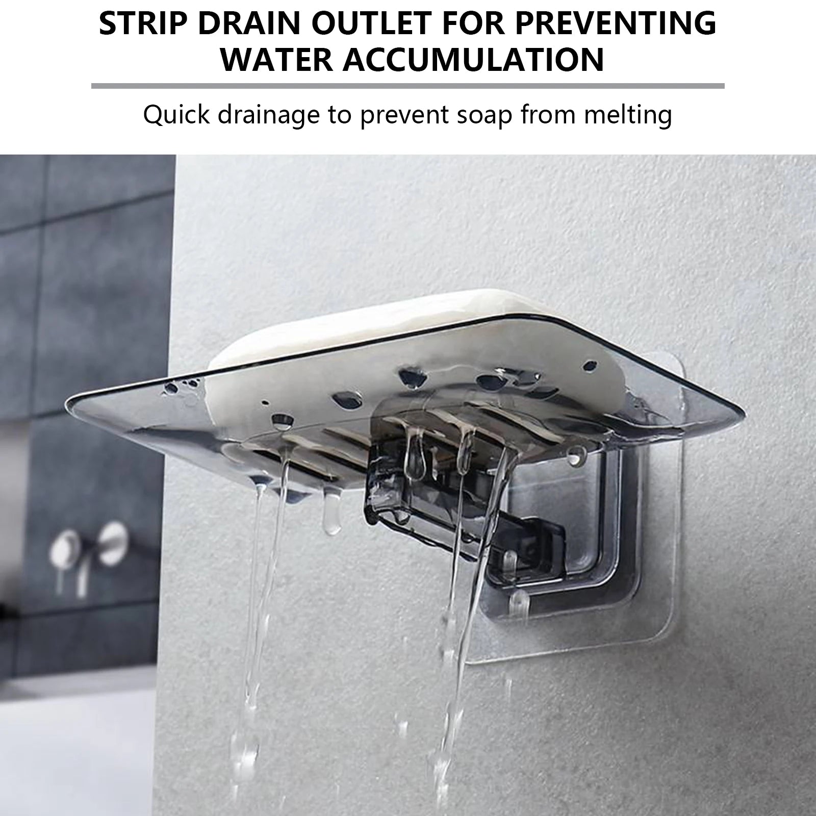 Household Wall Mounted Soap Holder Soap Dishes Sponge Scrubber Box for Home Flat Dormitory Hotel