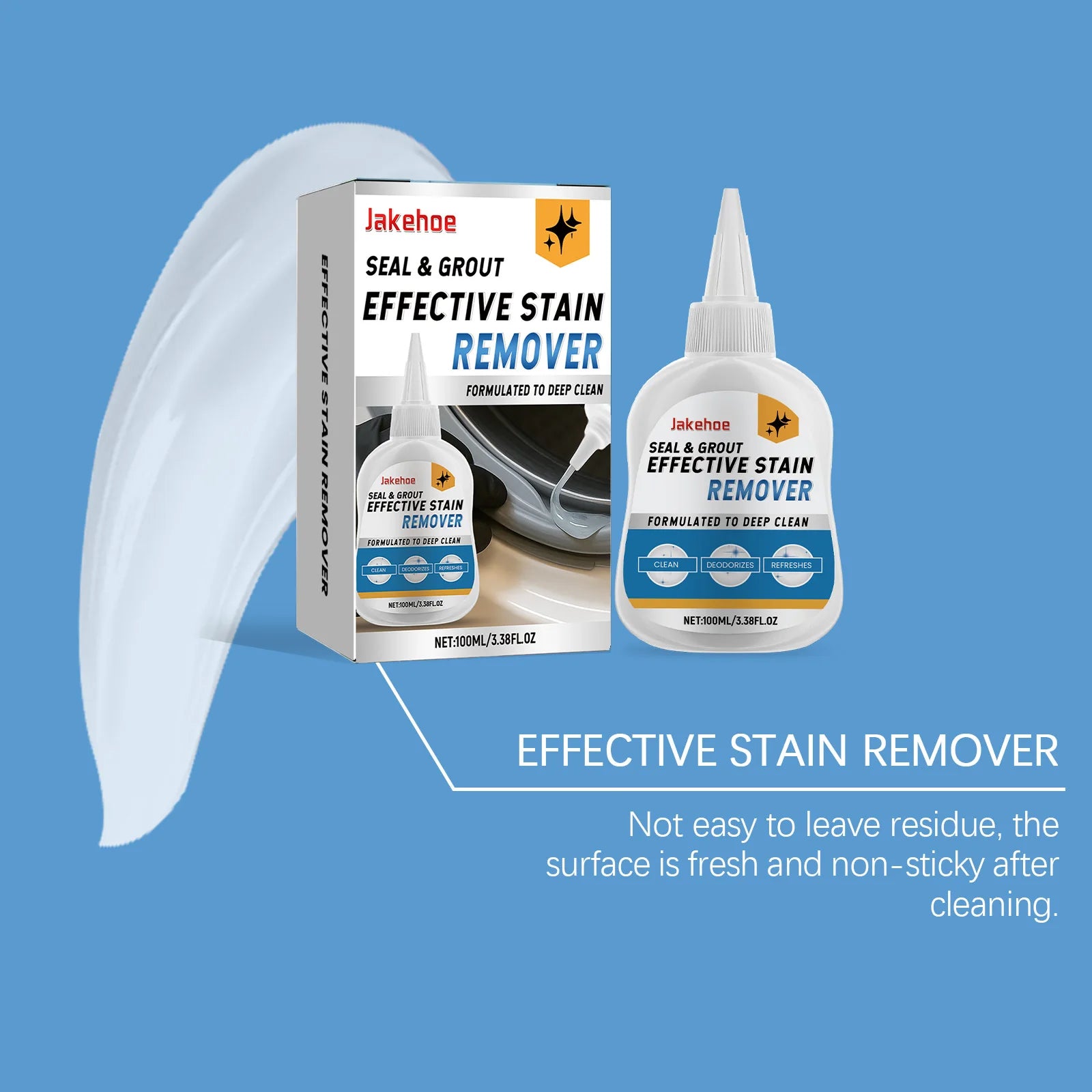Jakehoe Stain Removal Gel Multipurpose Household Decontamination Cleaning Gel Household Sealing Ring Gap Decontamination Agent