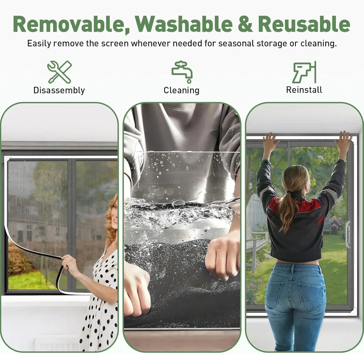 Magnetic Mesh Mosquito Screen, Household Invisible Screen Window, Simple, Household Use, Automatic Shutdown Magnetic Window