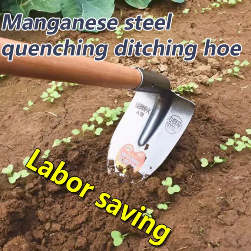 Household large hoe allsteel thickened weeding tool outdoor agricultural land reclamation Digging Vegetable Planting farming too
