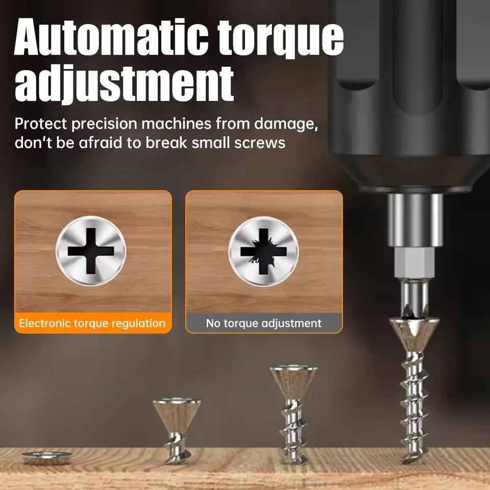 47PCS Electric Screwdriver Mini Household Electric Drill Rotated Cordless Screwdriver Power Tools Household Maintenance Repair