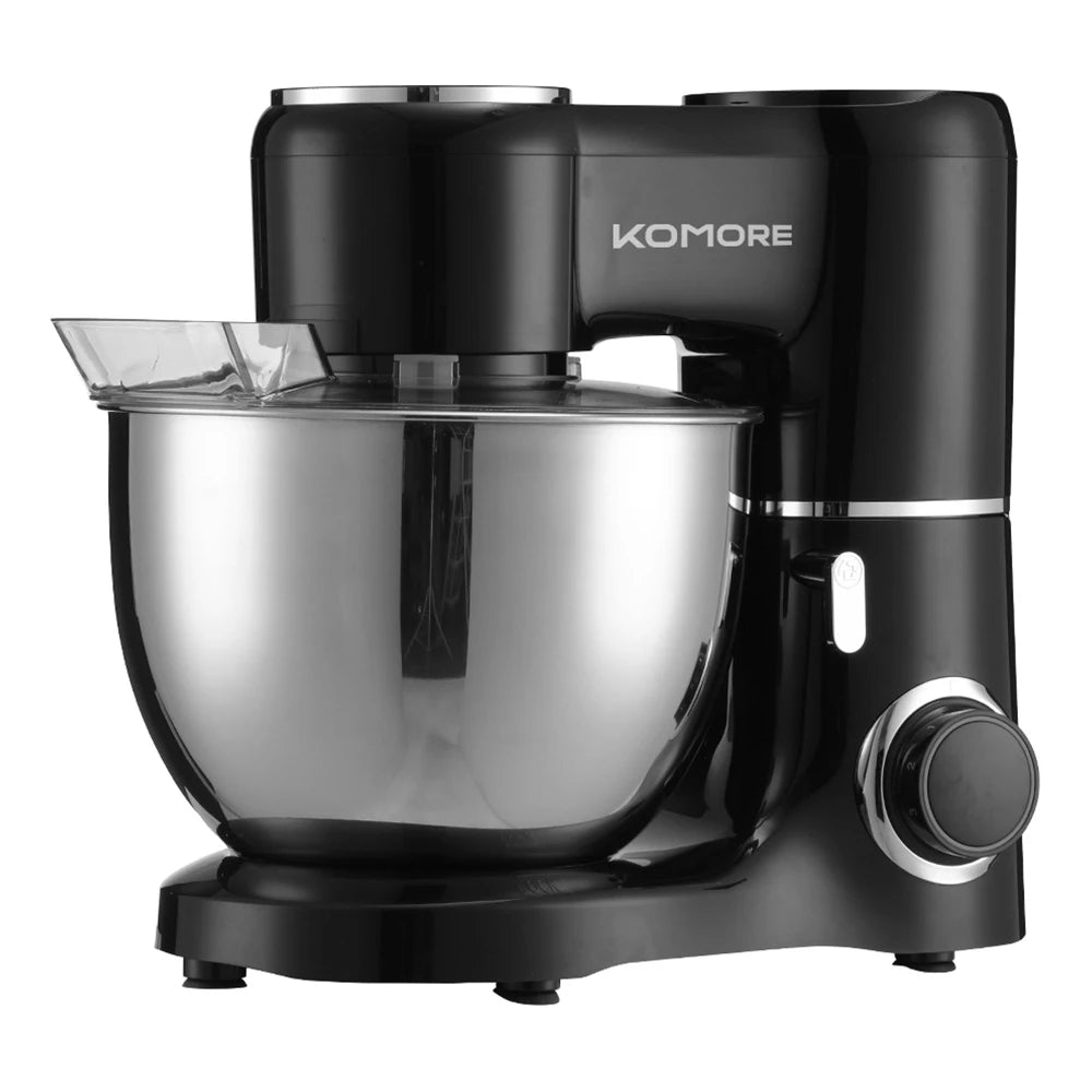 KOMORE Household Stand Mixer, Household Electric Mixer with Stainless Steel Bowl, Beater/Whisk/Dough Hook