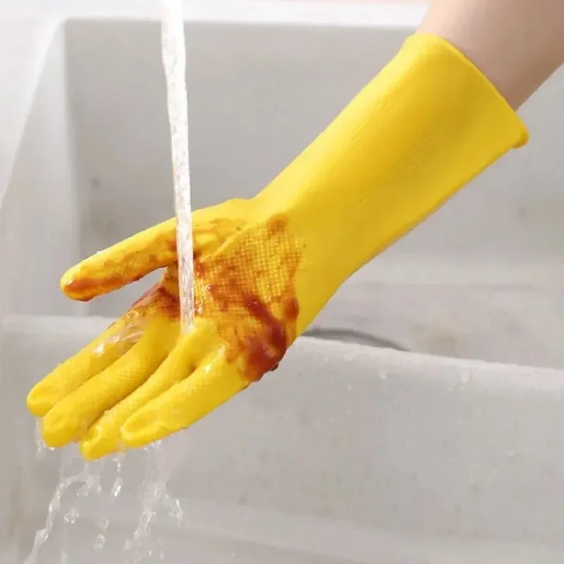 Household Dishwashing Gloves Waterproof Kitchen Washing Bowl Washing Clothes Vegetable Cleaning Car Washing Housekeeping Unisex