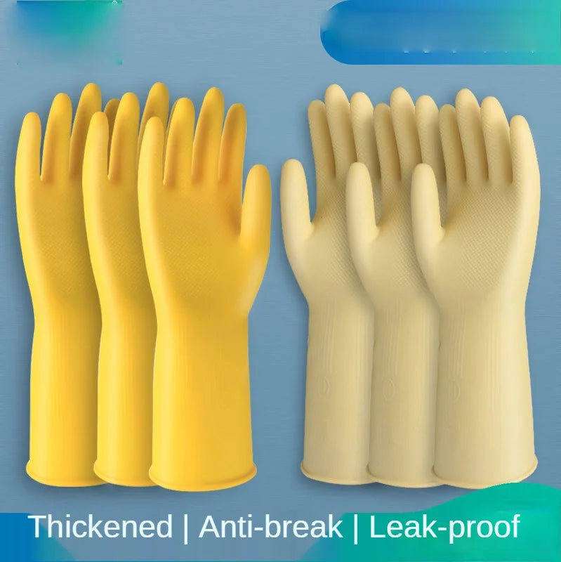 Brand Latex Dishwashing Gloves Women's Waterproof Household Kitchen Washing Bowl Washing Clothes Vegetable Cleaning Household