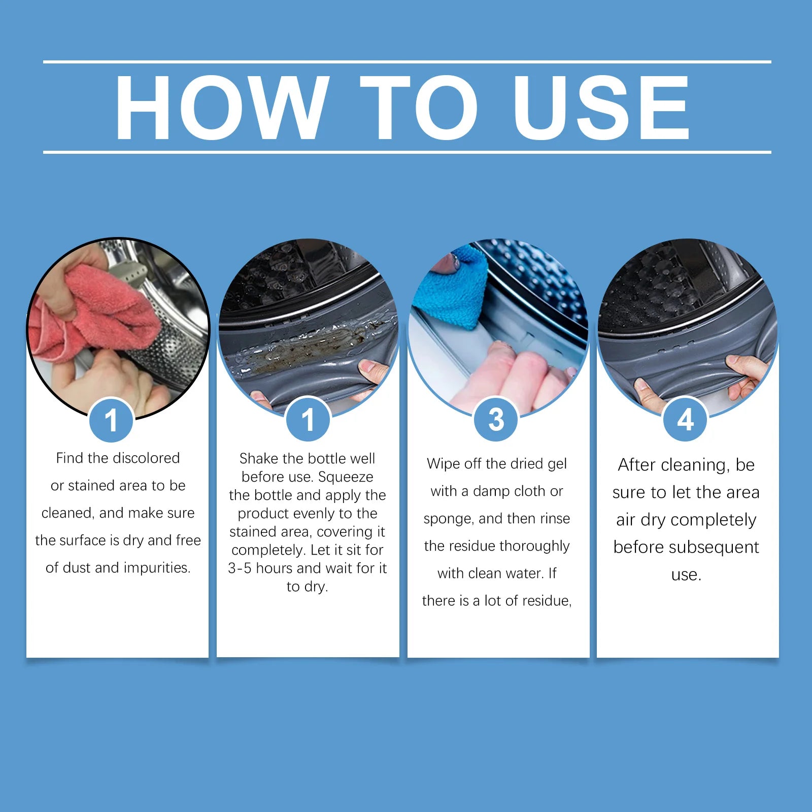 Jakehoe Stain Removal Gel Multipurpose Household Decontamination Cleaning Gel Household Sealing Ring Gap Decontamination Agent
