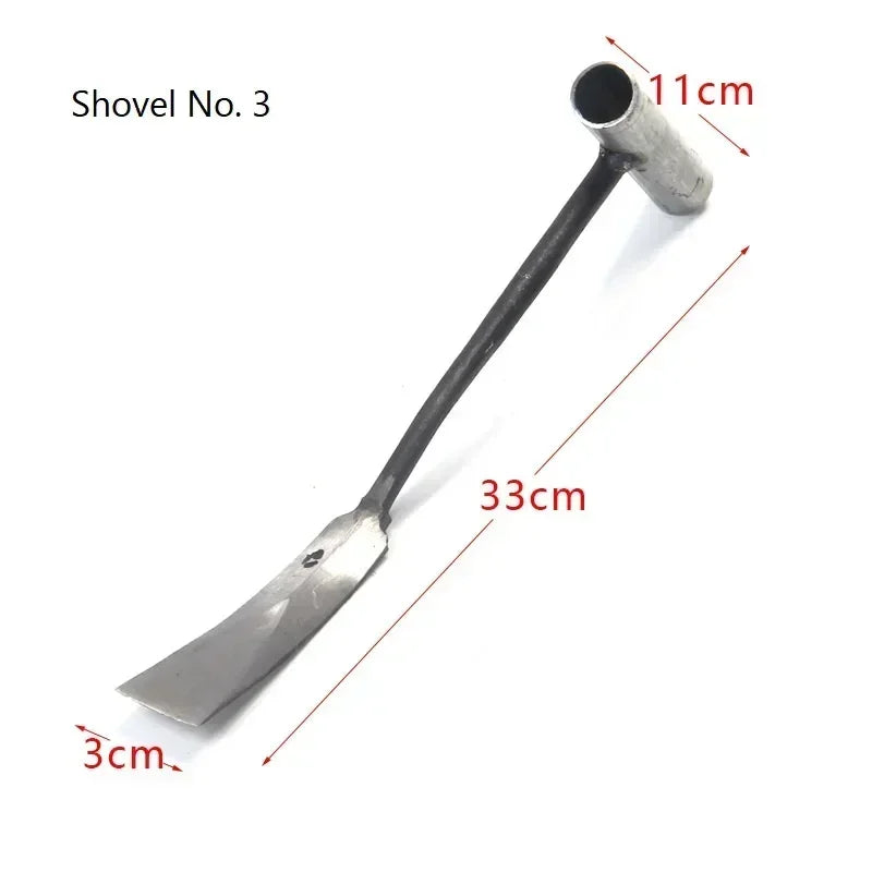 Old-Fashioned Forging and Planting Tools Digging Soil Weeding Shovel Household Loosening Shovel Garden Tools