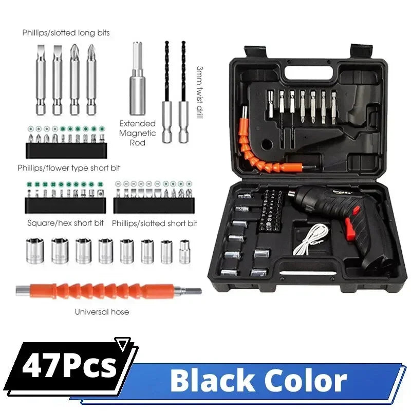 3.6v Power Tools Set Household Maintenance Repair Large Lithium Battery Mini Electric Drill Household Cordless Screwdriver ﻿