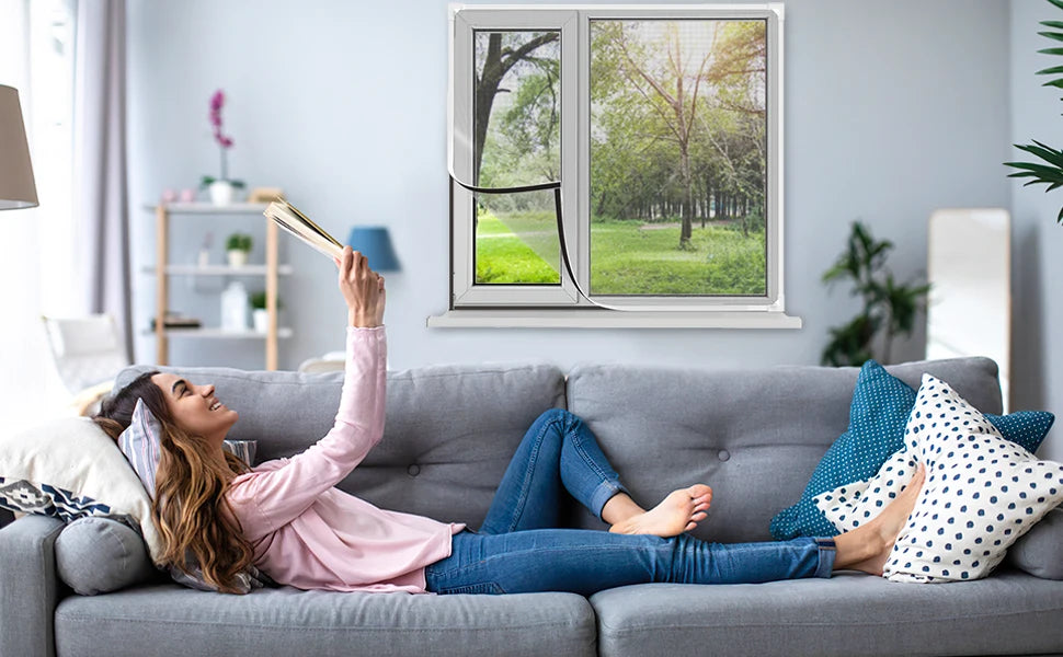 Magnetic Mesh Mosquito Screen, Household Invisible Screen Window, Simple, Household Use, Automatic Shutdown Magnetic Window