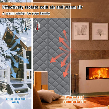 Thickened Household Winter Door Curtain,cold Proof Warm Cotton,magnetic Insulation and Insulation,household Windproof Curtain