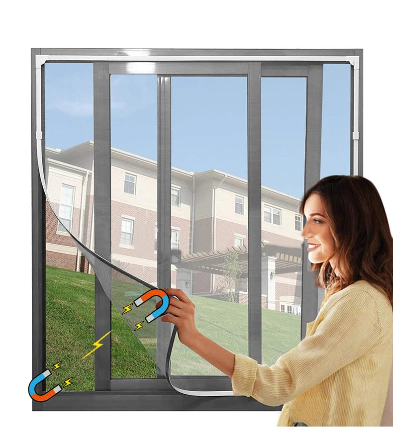 Magnetic Mesh Mosquito Screen, Household Invisible Screen Window, Simple, Household Use, Automatic Shutdown Magnetic Window