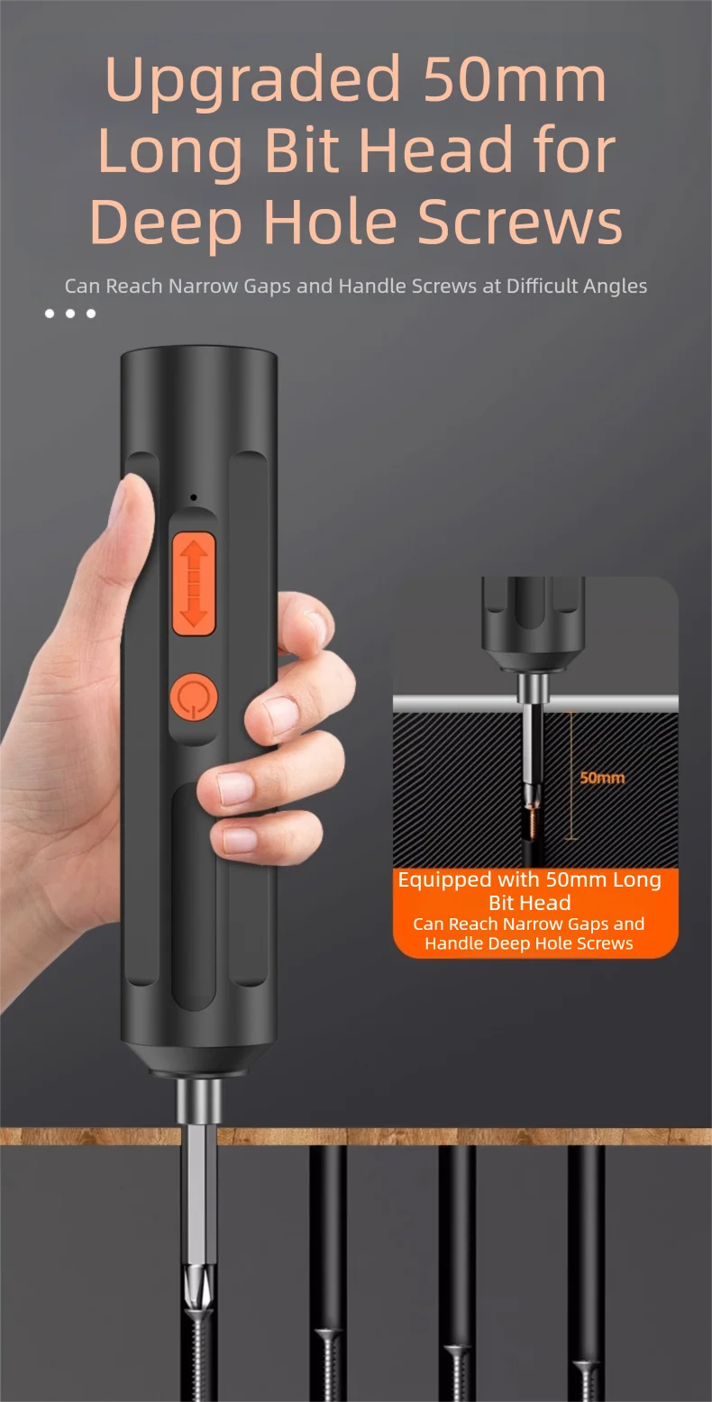 47PCS Electric Screwdriver Mini Household Electric Drill Rotated Cordless Screwdriver Power Tools Household Maintenance Repair