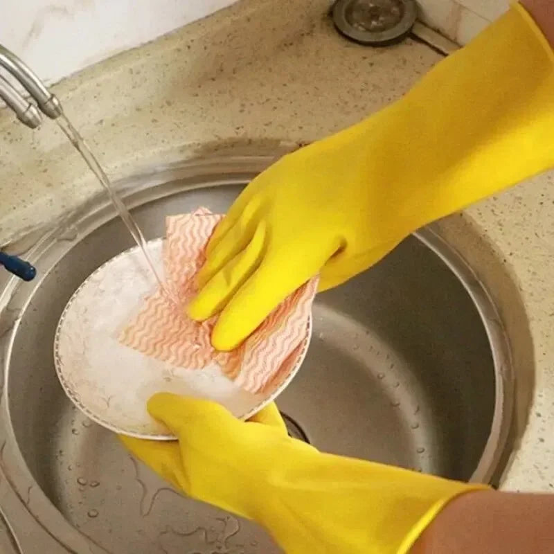 Household Dishwashing Gloves Waterproof Kitchen Washing Bowl Washing Clothes Vegetable Cleaning Car Washing Housekeeping Unisex
