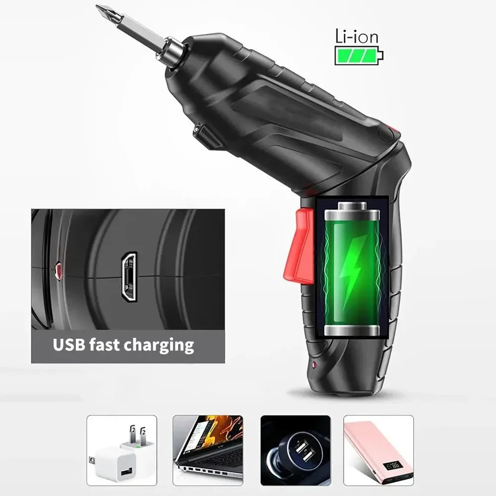 3.6v Power Tools Set Household Maintenance Repair Large Lithium Battery Mini Electric Drill Household Cordless Screwdriver ﻿