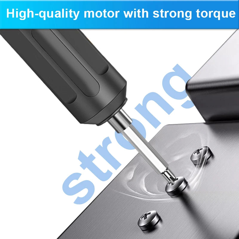 47PCS Electric Screwdriver Mini Household Electric Drill Rotated Cordless Screwdriver Power Tools Household Maintenance Repair
