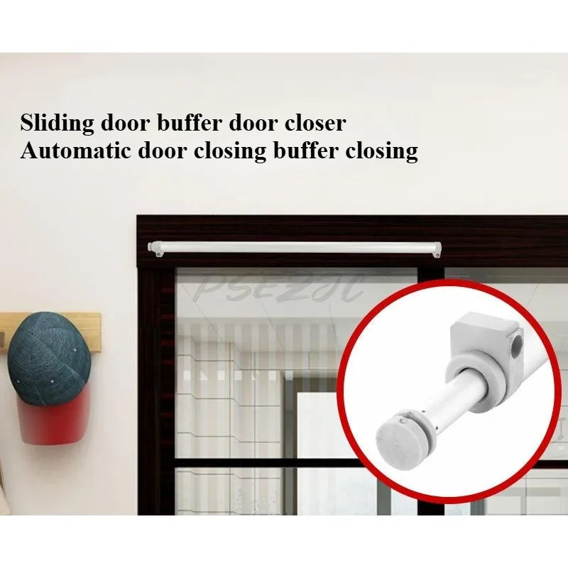Household Door Closer with Buffering Damping Aluminum Alloy Sliding Glass Door Simple Household Automatic Door Closer