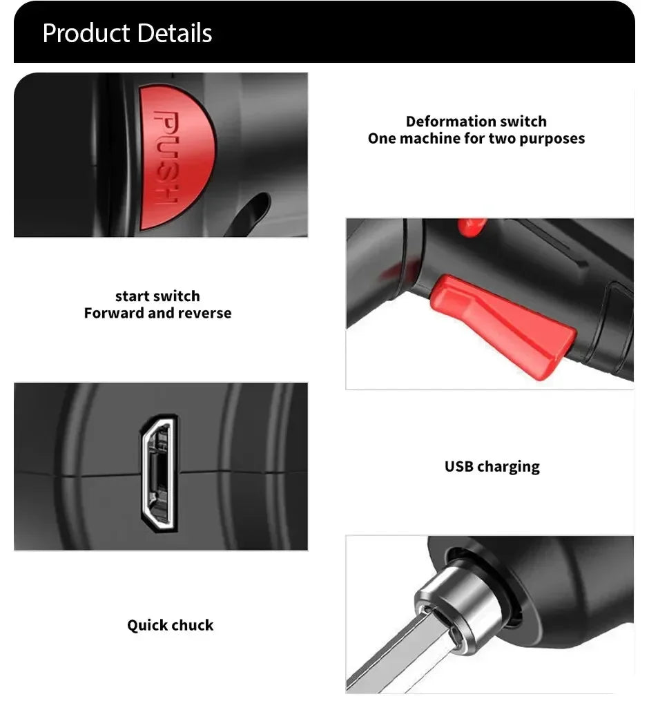3.6v Power Tools Set Household Maintenance Repair Large Lithium Battery Mini Electric Drill Household Cordless Screwdriver ﻿