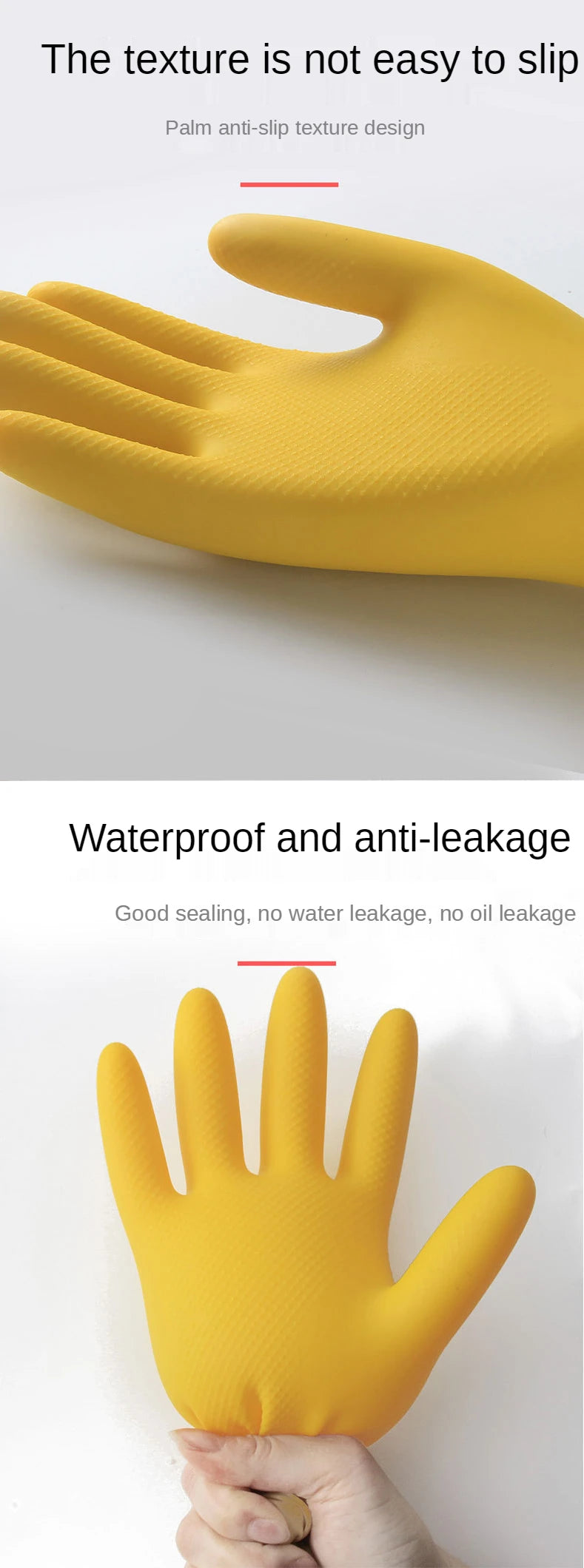 Brand Latex Dishwashing Gloves Women's Waterproof Household Kitchen Washing Bowl Washing Clothes Vegetable Cleaning Household