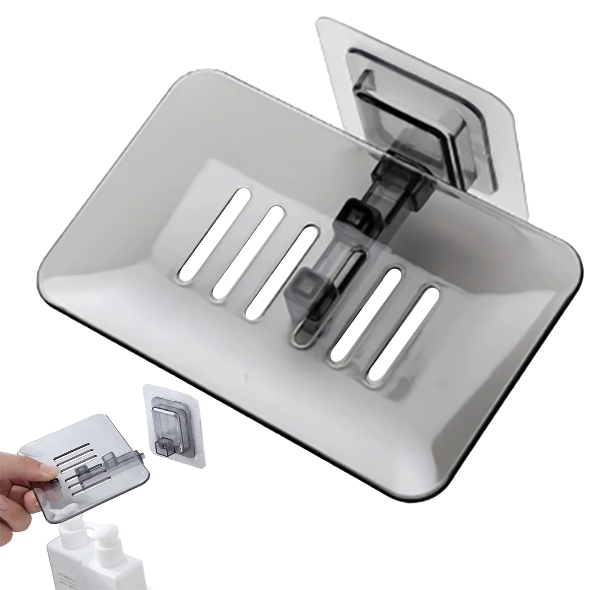 Household Wall Mounted Soap Holder Soap Dishes Sponge Scrubber Box for Home Flat Dormitory Hotel