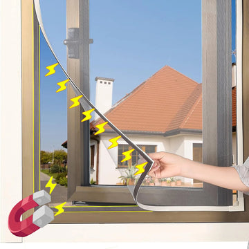 Magnetic Mesh Mosquito Screen, Household Invisible Screen Window, Simple, Household Use, Automatic Shutdown Magnetic Window
