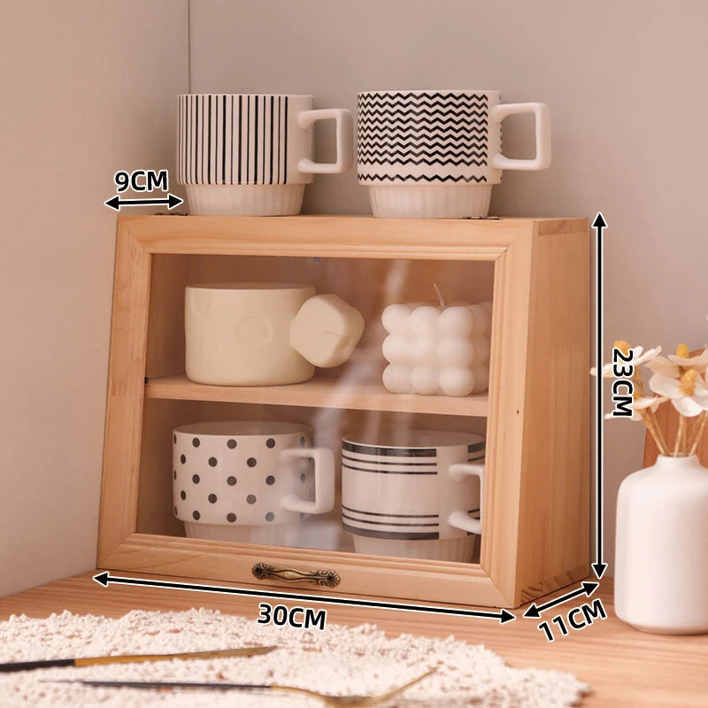 Household desktop cups, utensils, miscellaneous items, organizing small cabinets