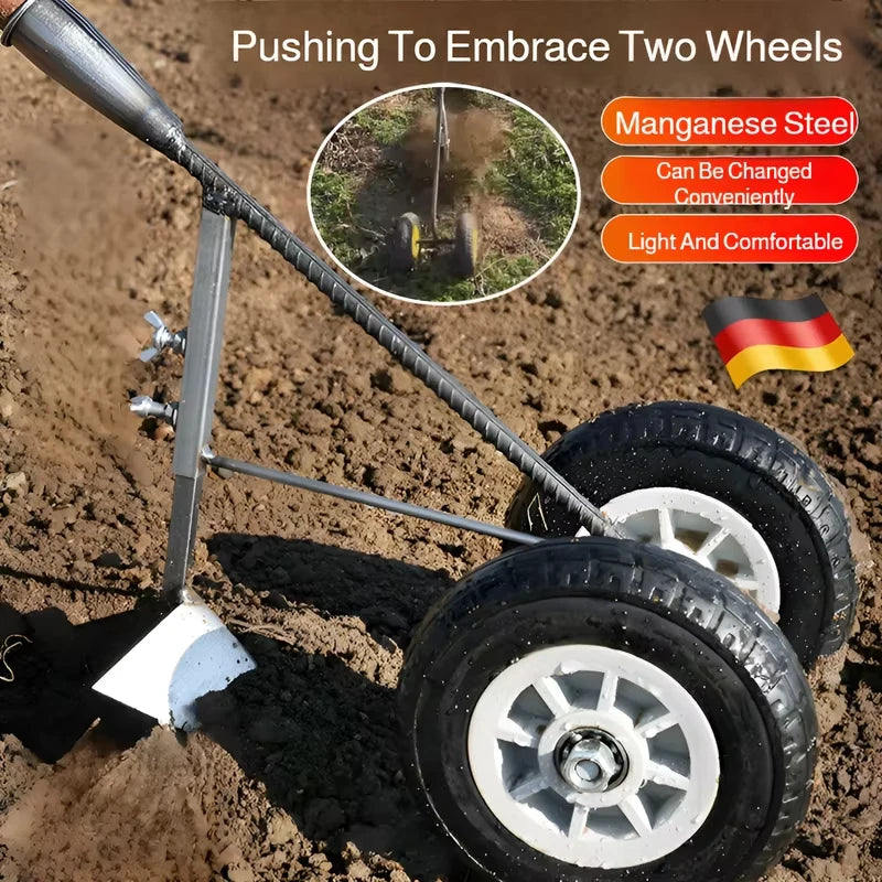 Household Hand-Pushed Hoe, Hoe, Hoe, Wheeled Hoe, Weeder, Garden Hoe, Micro Tillage Machine, Turning Soil, Trenching Plow, Push